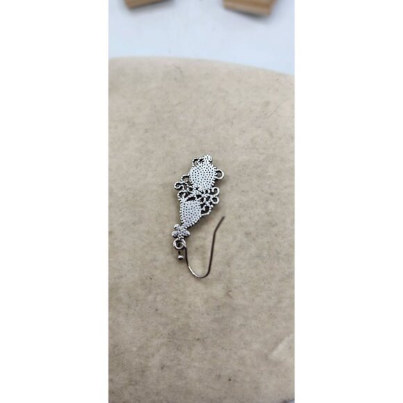 Silver Tone dangle earrings gems blue, and yellow , NWOT Xhilaration - Picture 2 of 3